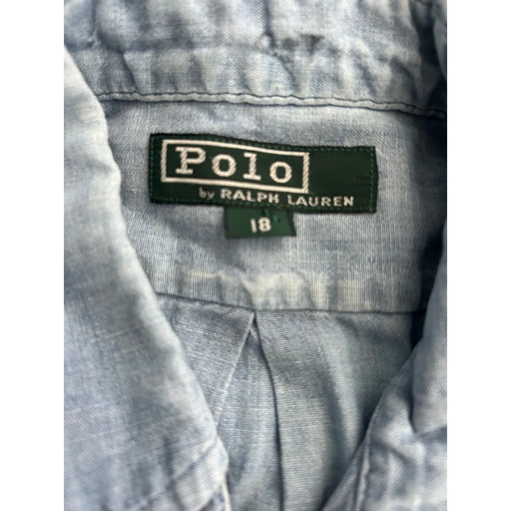 Polo Ralph Lauren Button Down Shirt Size 18 Blue